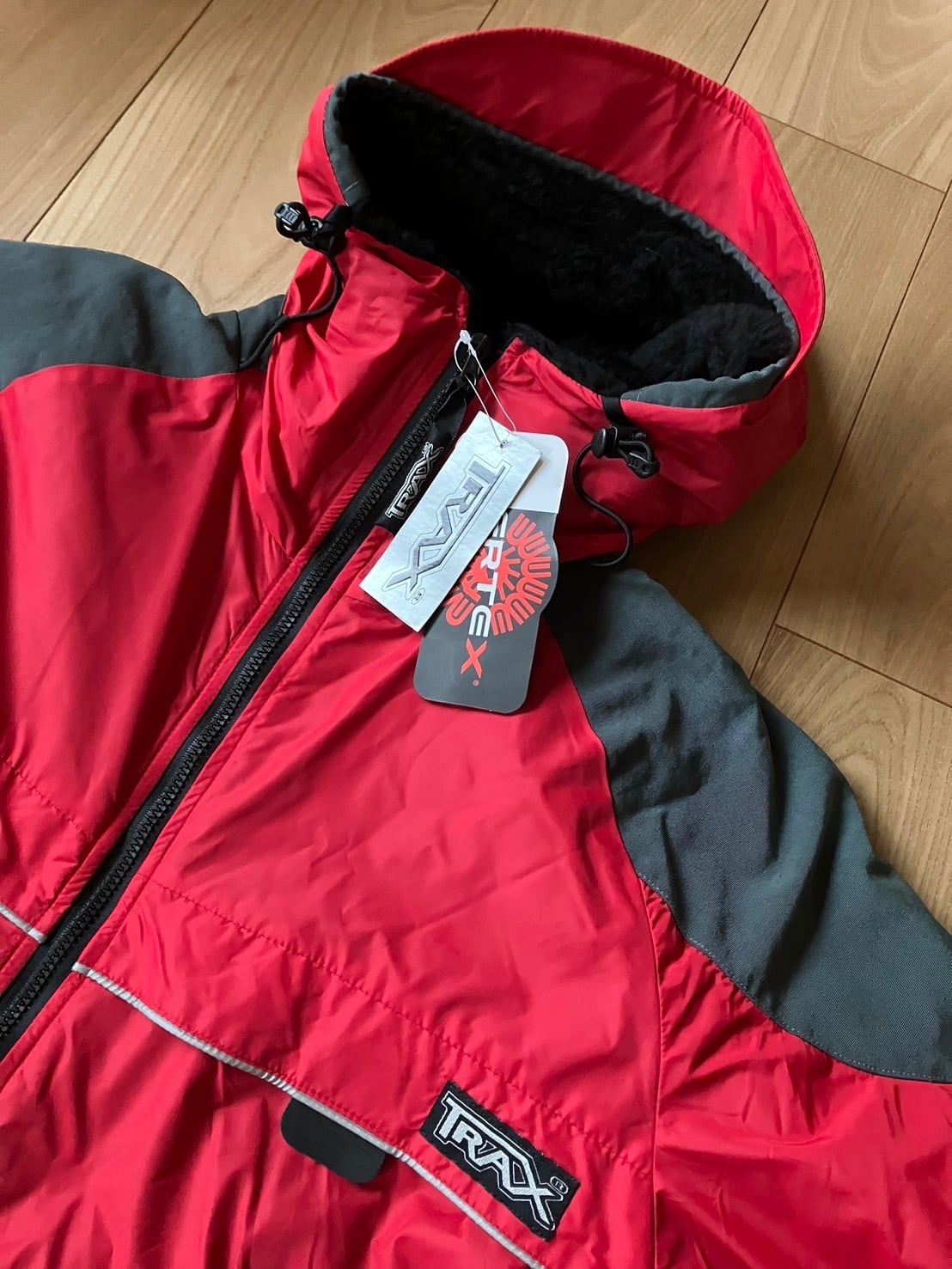 TJK36】TRAX パーテックスジャケット 裏地ボア付き レッド Mサイズ