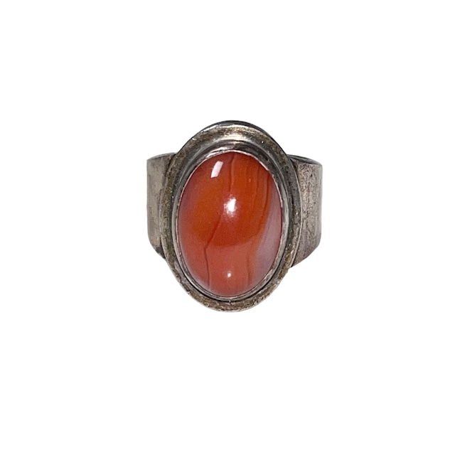 vintage silver agate ring