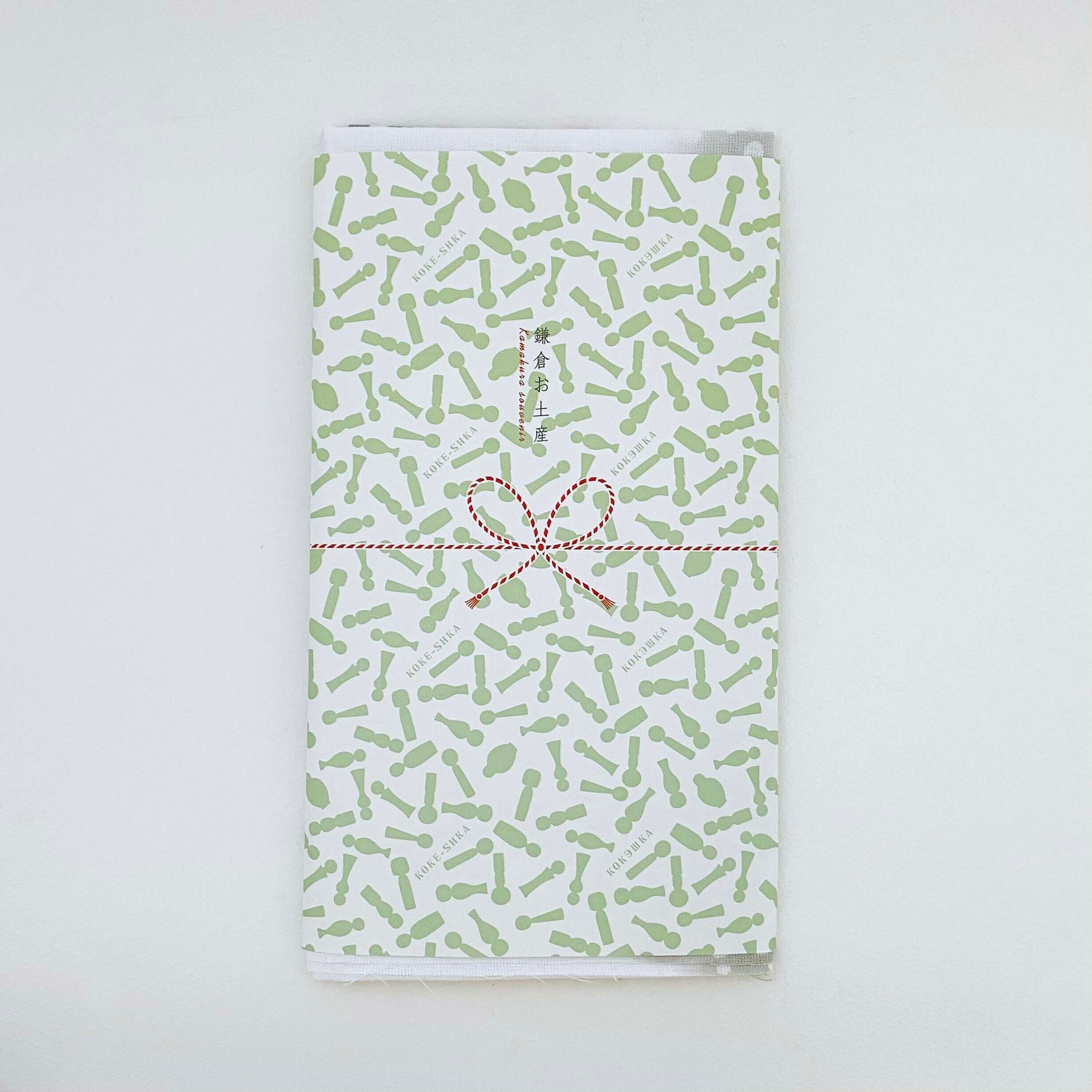 谷内六郎　こけし手ぬぐい（冬）