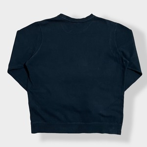 【RVCA】 ロゴ プリント スウェット トレーナー プルオーバー 黒ボディ L US古着