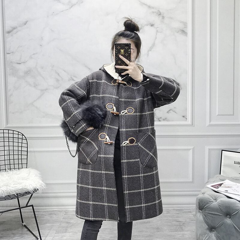 vintage ヴィンテージ グレー フード付き ベルト付き ロングワンピース  