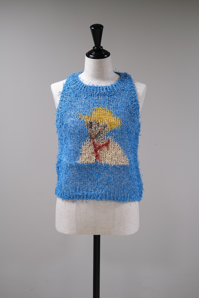 【kota gushiken】Summer Van Gogh Sleeveless Top - blue