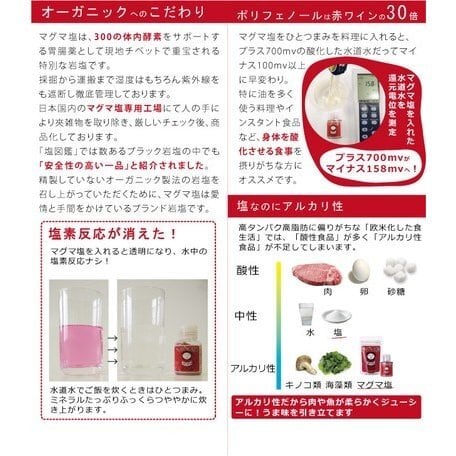 マグマ塩 料理用 1kg 塩素除去 抗酸化 水素 塩 美肌塩 アルカリ