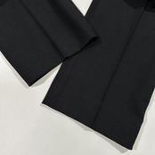 5351 POUR LES HOMMES プールオム シルク混 ウール スラックスパンツ 2/ブラック/ボタンフライ/薄手