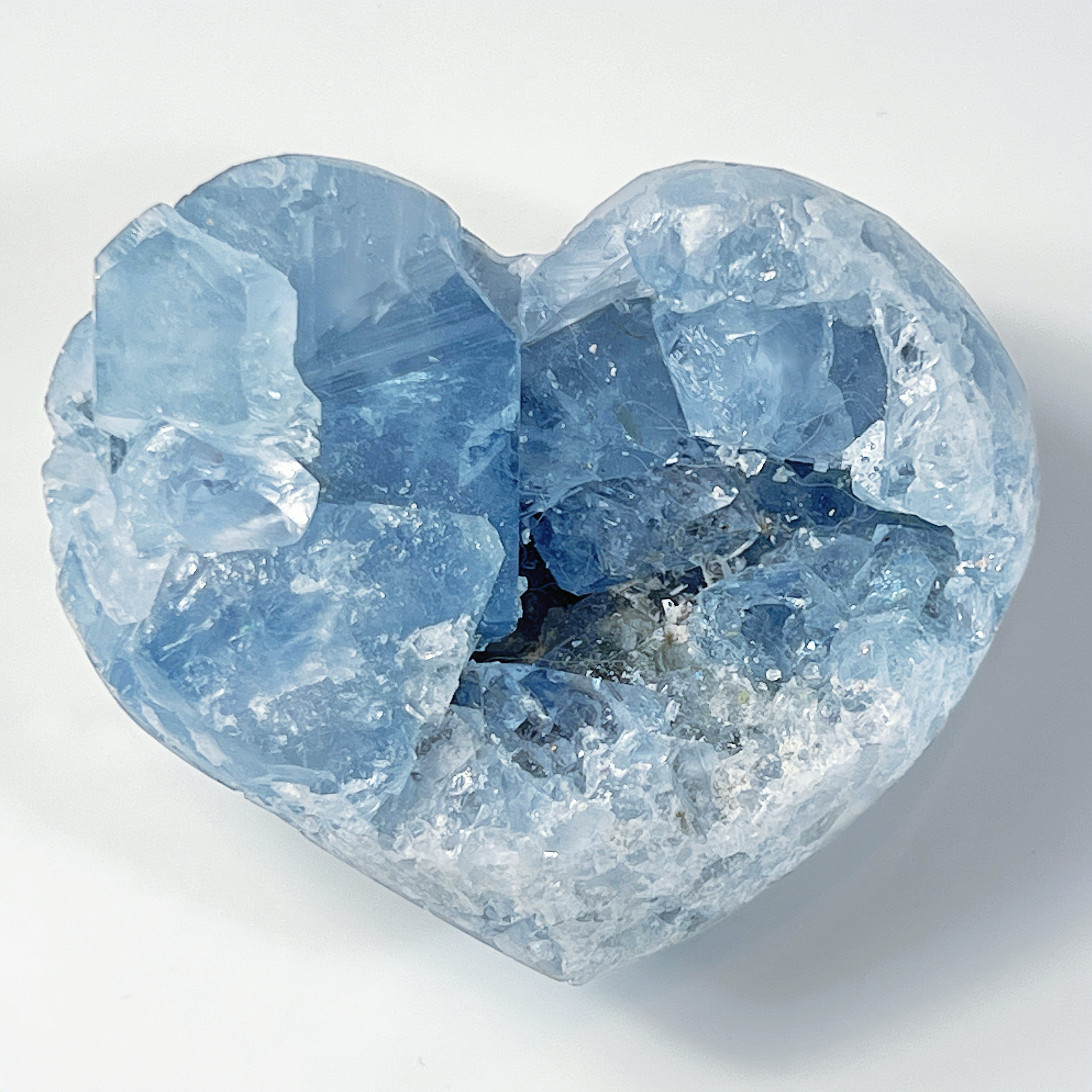 セレスタイト　綺麗なハート型　マダガスカル産 水晶 マダガスカル産] セレスタイト原石クラスター ◇ ハート型 | StellaDrop