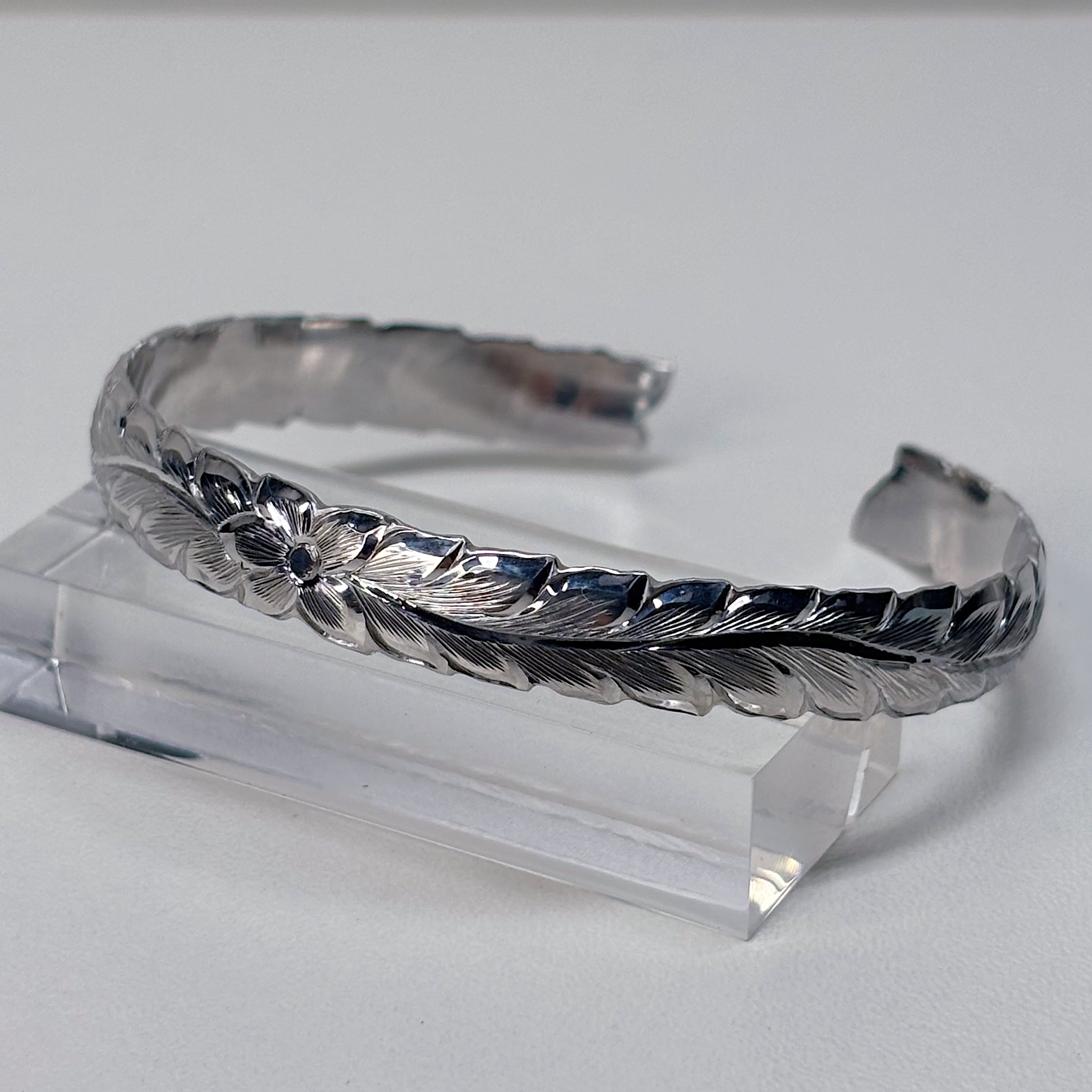 ロングマイレハワイアンバングル(M/Silver) | M.U. ENGRAVING