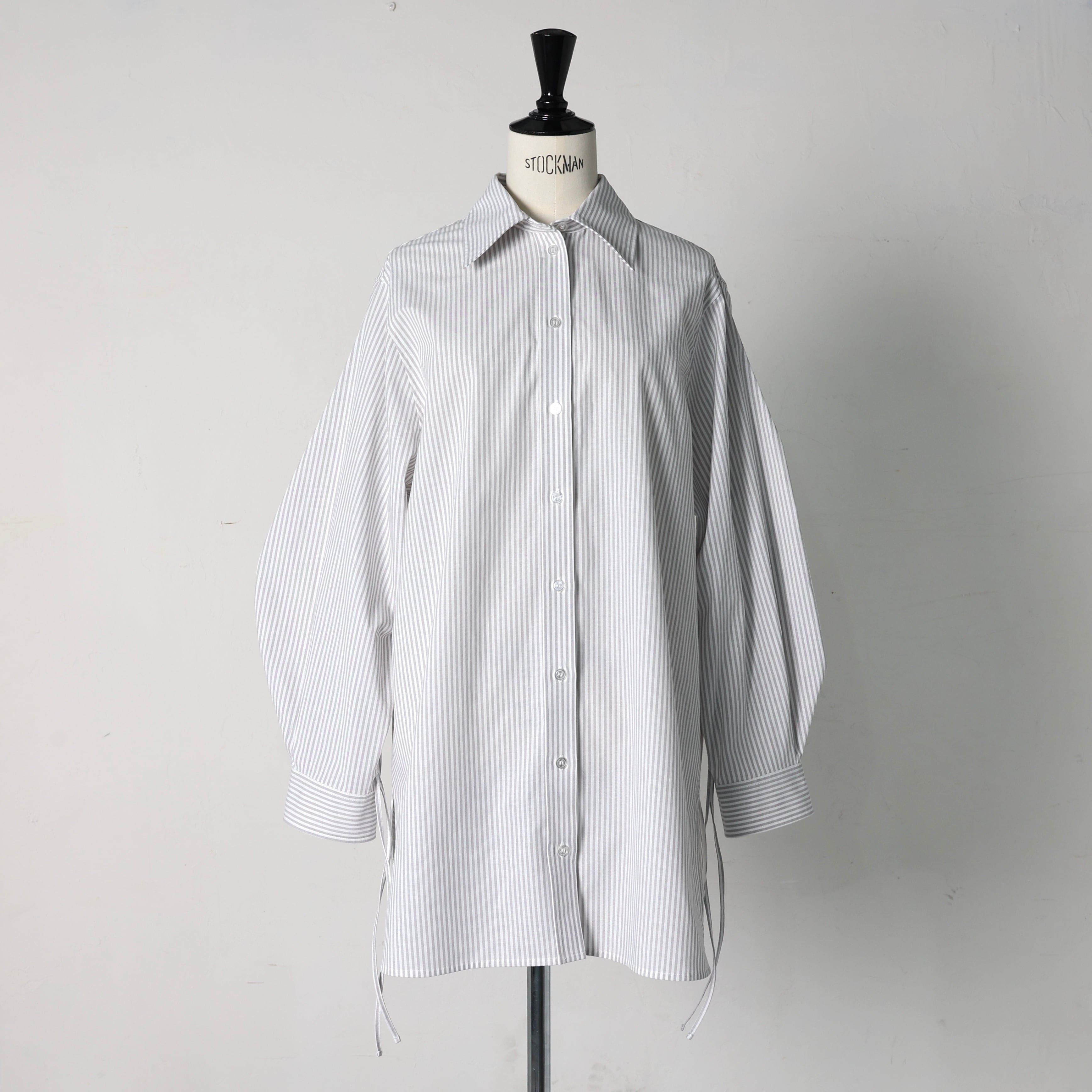 gypsohila  stripe robe shirt  Grayグレー