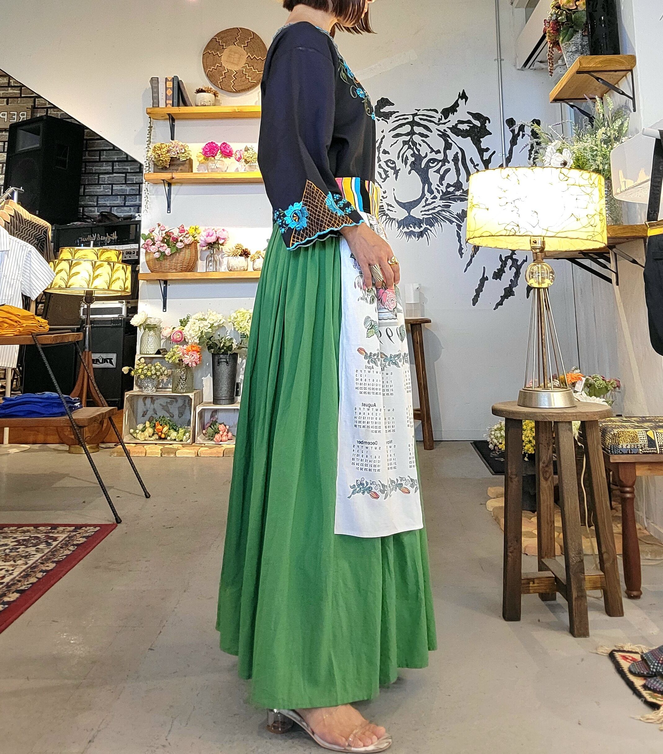 K様ご予約品 RMSK003 Tea towel リメイクオリジナルスカート