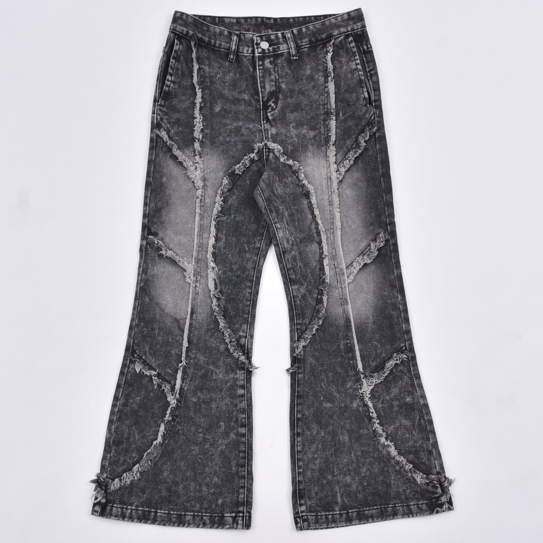 4/8 完売→再入荷！】フリンジWASHフレアパンツ | VOLCAN&APHRODITE