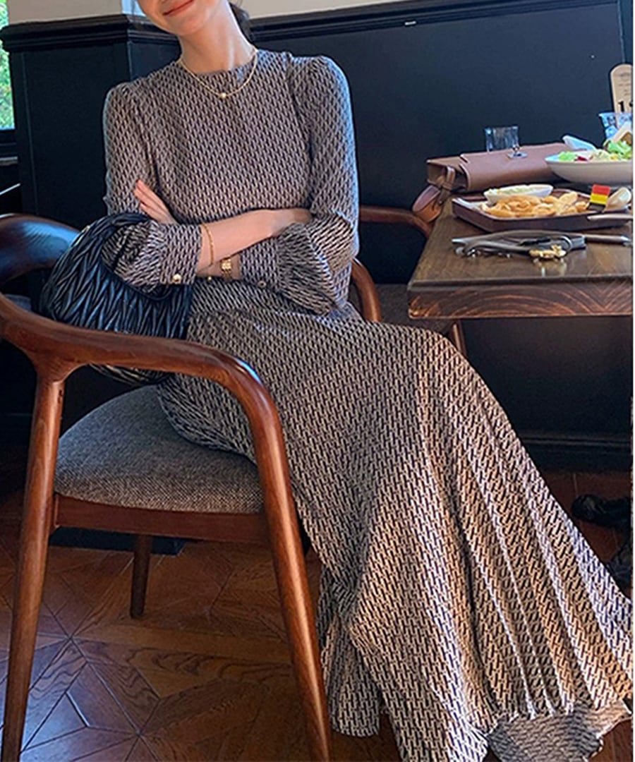 フレンチプリーツワンピース【w-30355】