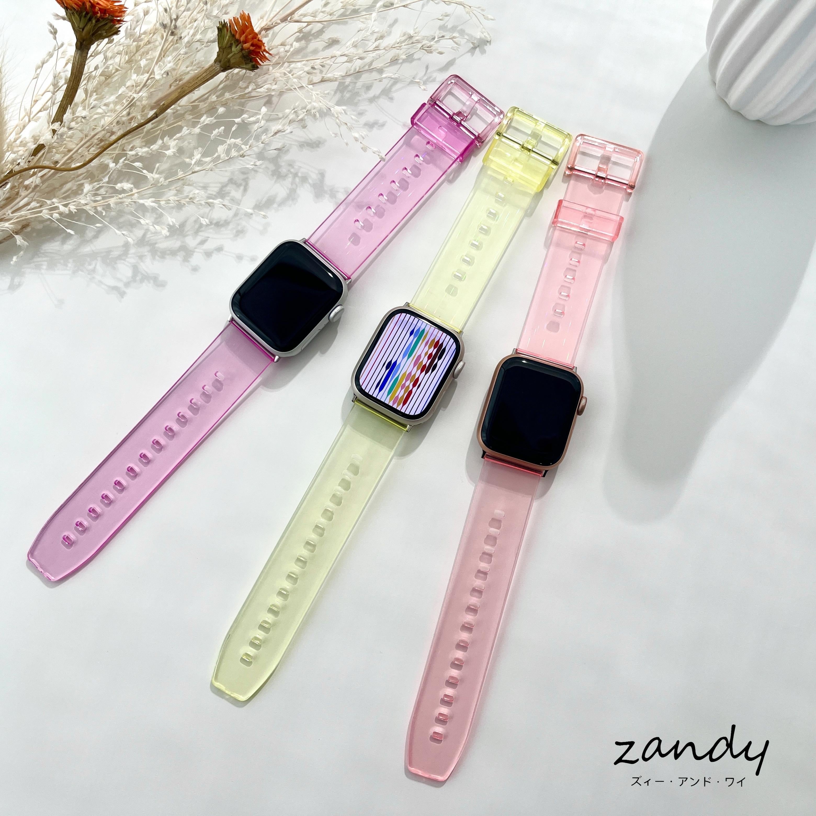 オーロラクリアバンド】B041 アップルウォッチバンド オーロラクリア