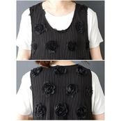 立体フラワー ノースリーブ ドレス  00105