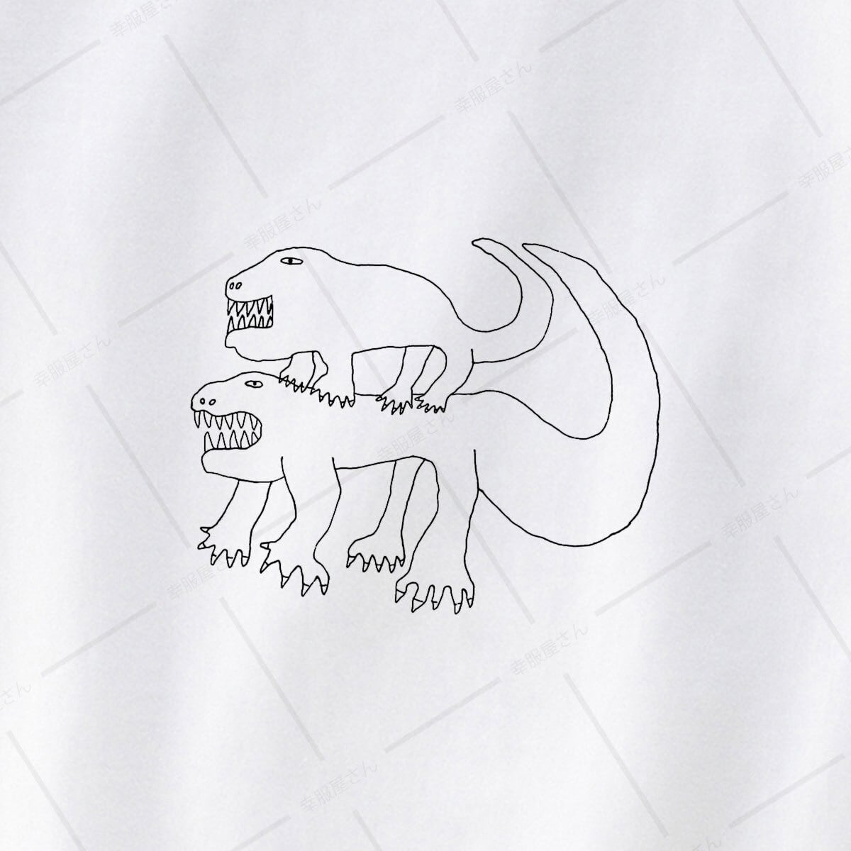 恐竜の親子 Tシャツ am66 恐竜 怪獣 おもしろいゆるカワなイラスト