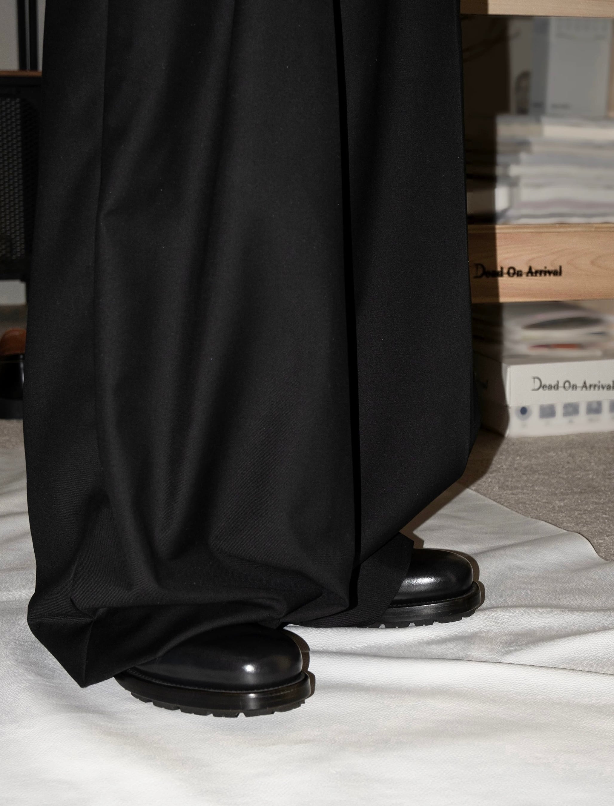 Obsidian Drape Wide-Leg Trousers – Opium Obsidian Drape Wide-Leg Trousers – Opium | Juns garment service