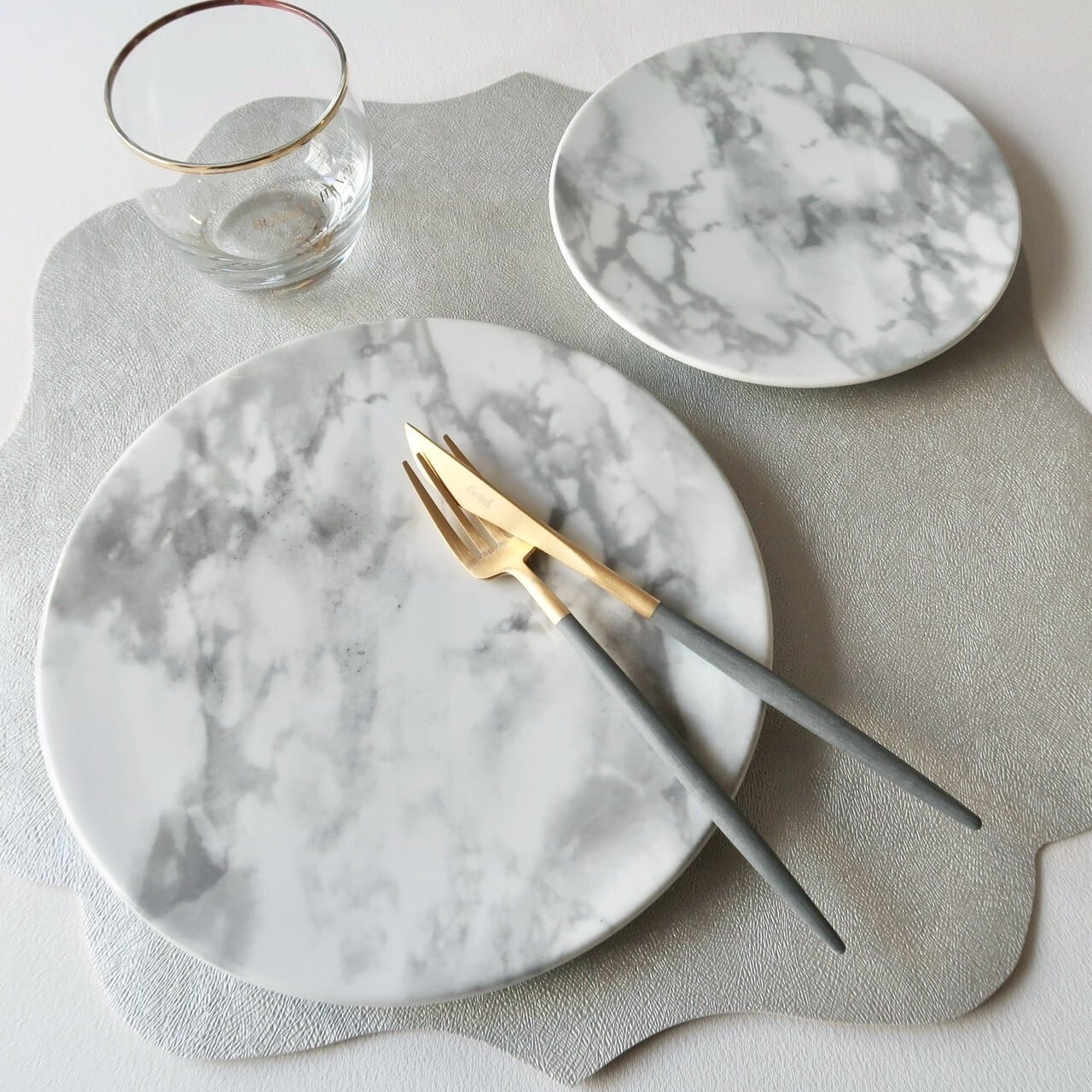 Marble plate / 大理石フラットプレート 22cm | BONNE CHANCE