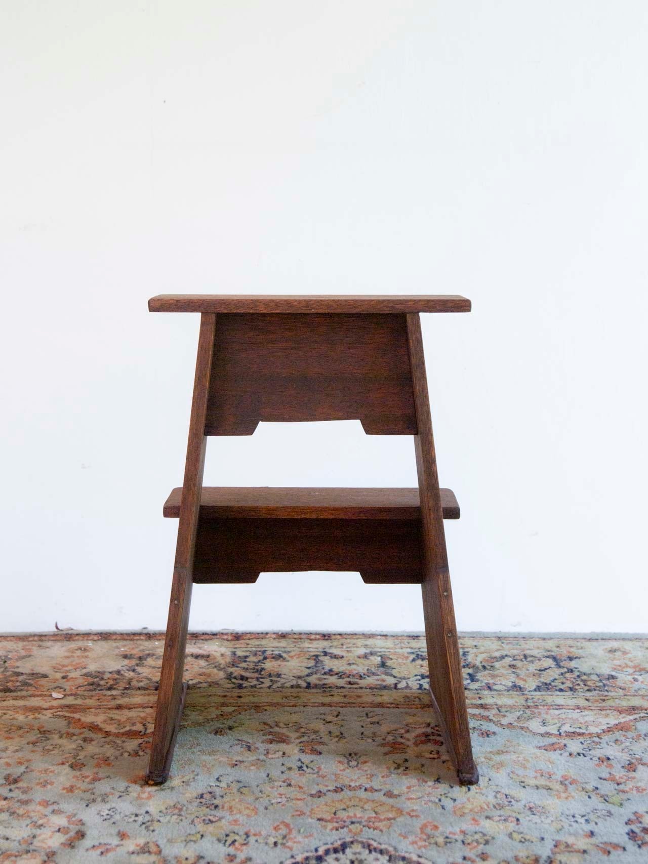 濃茶2段踏み台＜踏み台・ステップ・古家具・小家具＞ | 家貨屋 kakaya