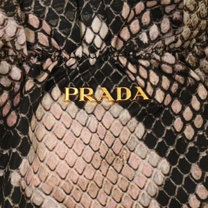 【最終処分SALE】PRADA プラダ  ２WAY パイソン ショルダーバッグ ブラック A-7336