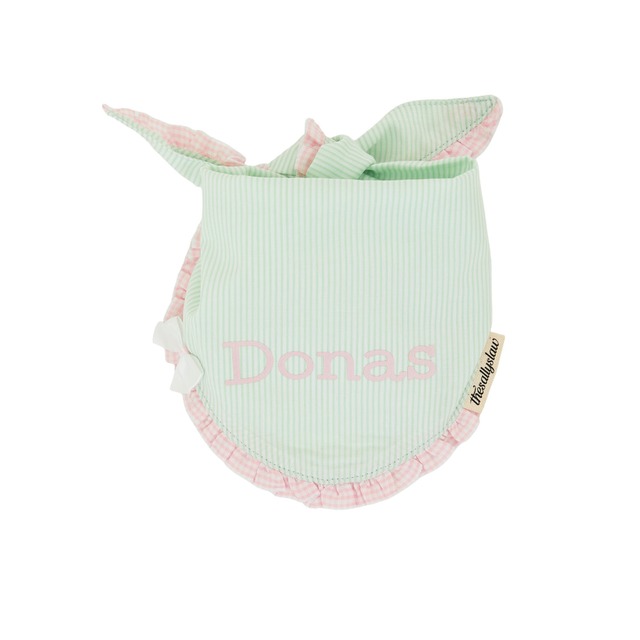 【予約】[thesallyslaw] (Mint stripe)  Maybel Naming Bandana