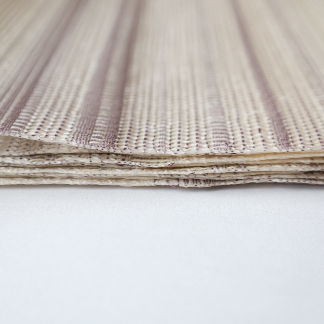 美品 夏帯 羅 波 正絹混合 薄紫 名古屋帯 作り帯 miyagawa-kimono_sb54055