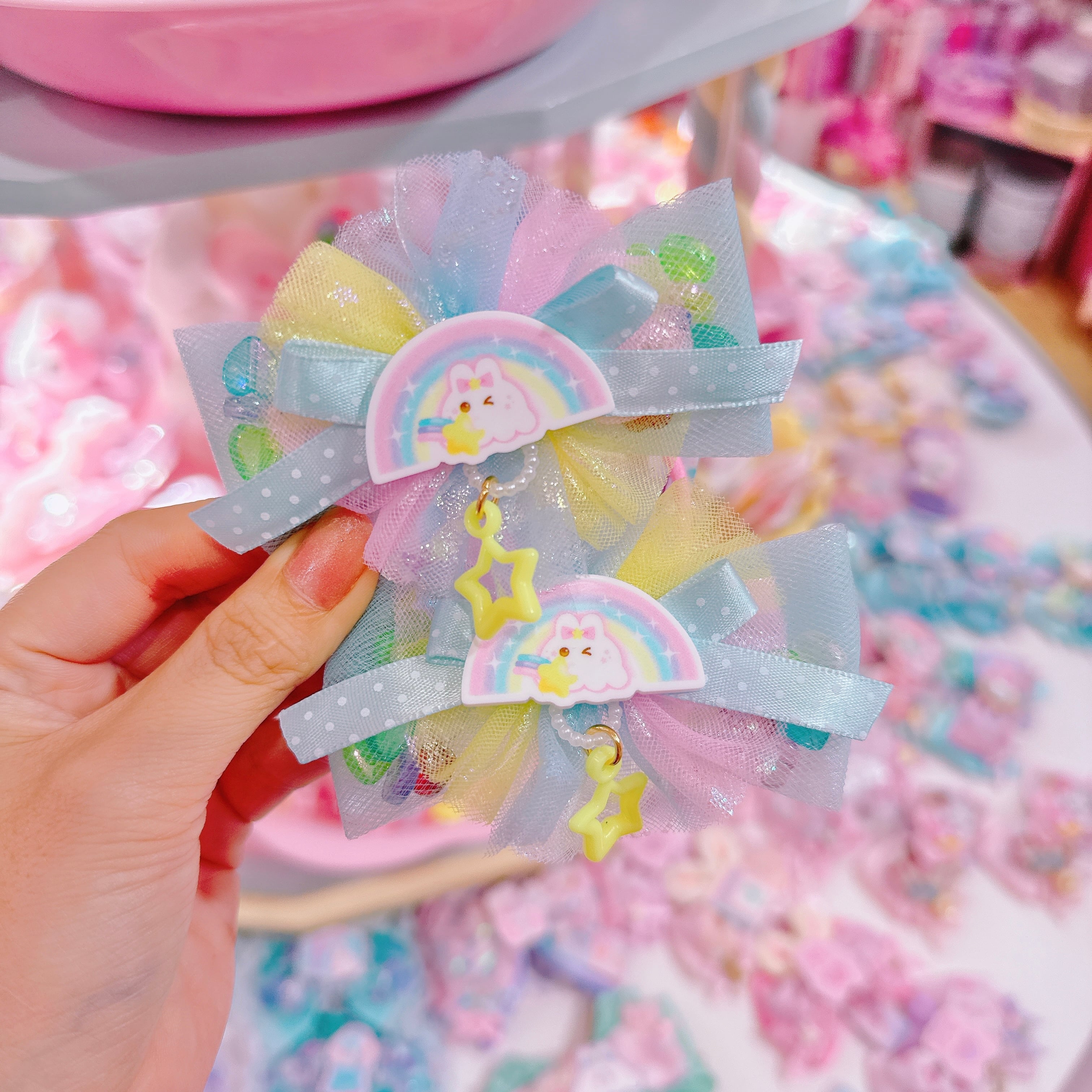 【P6】5-8シャカシャカツインヘアゴム