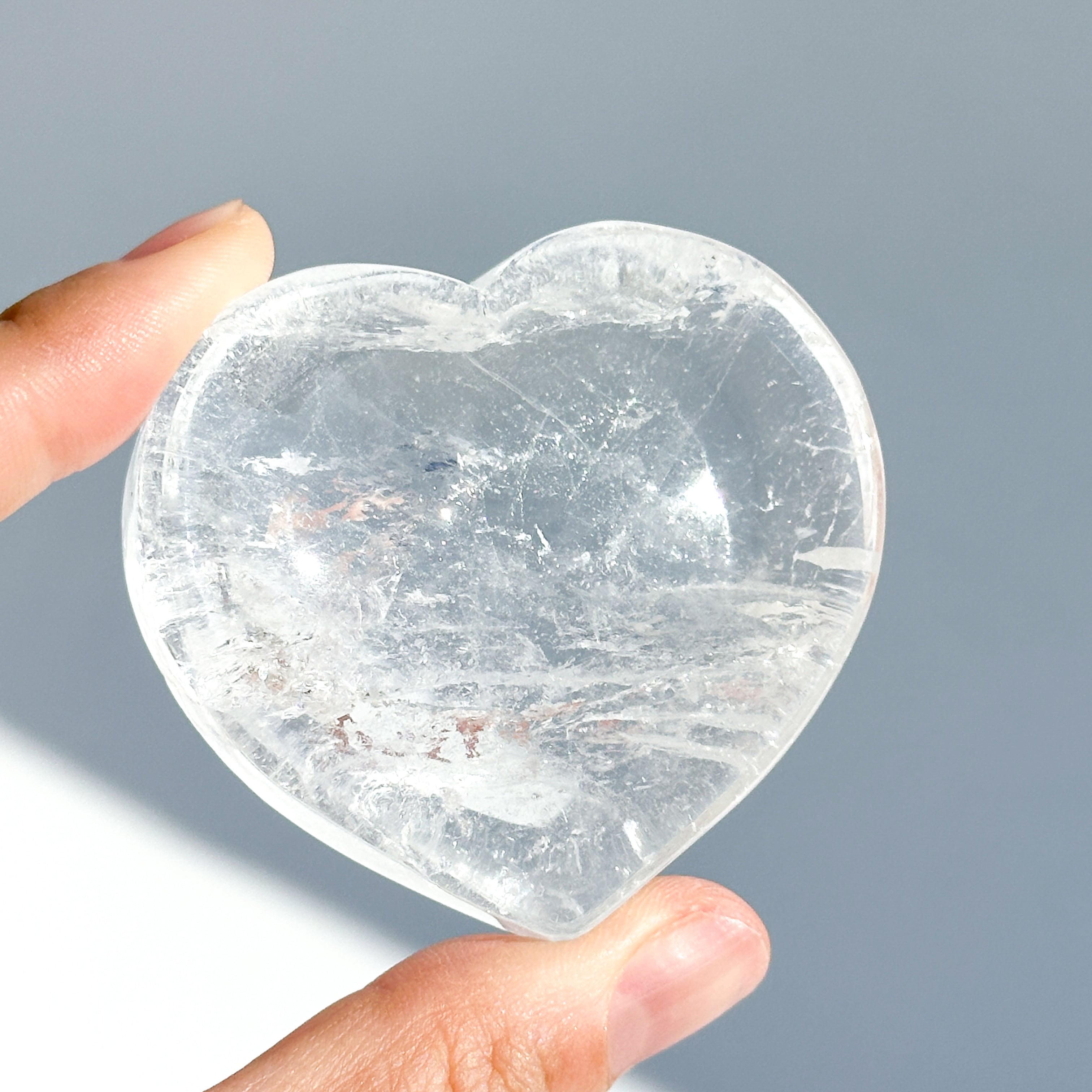 クリアクォーツハート型のうつわ 43◇ Clear Quartz ◇ 天然石・鉱物