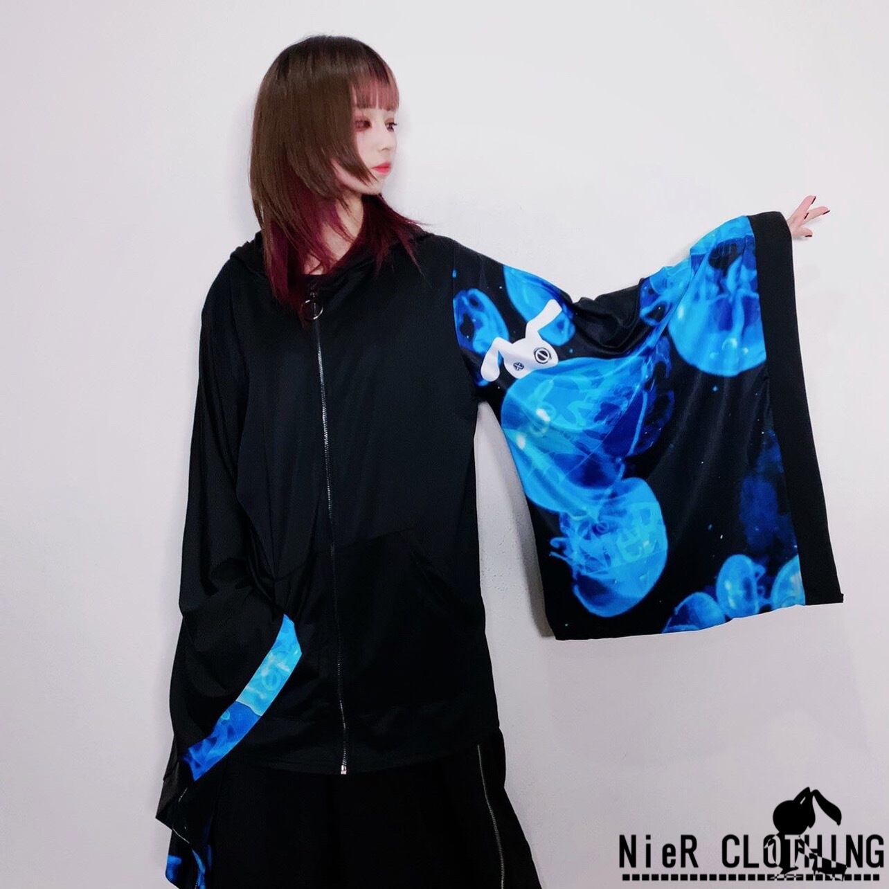 【NieR】STRETCH着物風袖ZIP OUTER【♠♡♣♢】