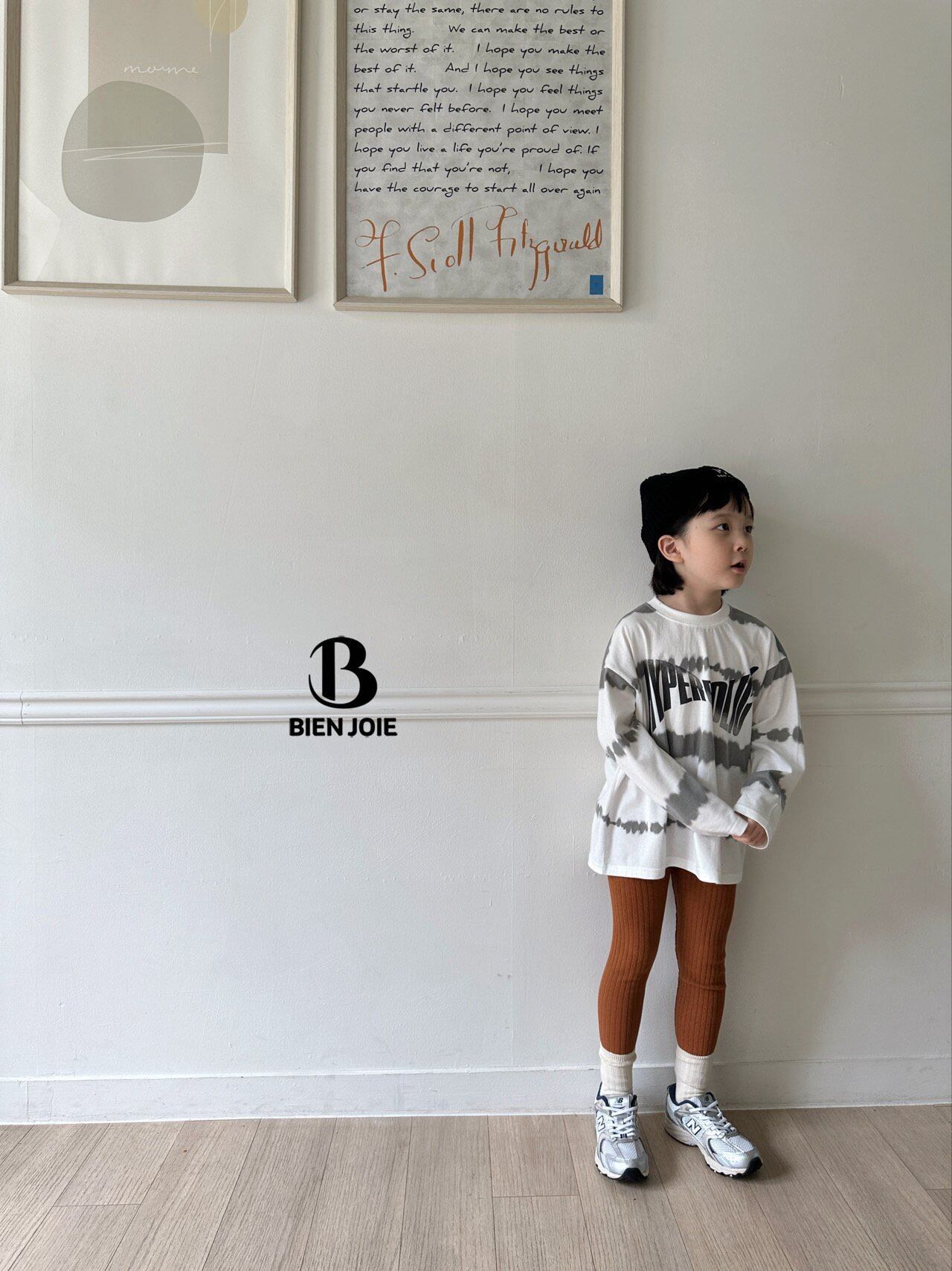 bien joie】デイリーリブレギンス 90〜130cm キャメル 241022 | 韓国