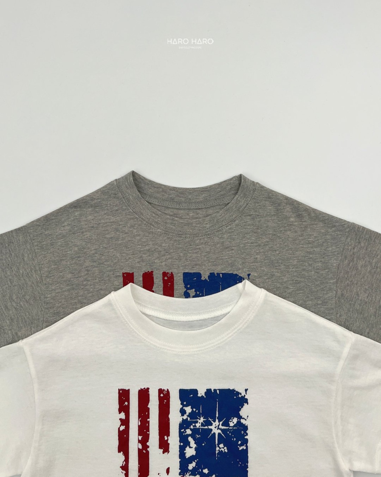 [HARO HARO] (Children's) Flagbox T-shirt (2XL/3XL/4XL) / [하로하로] (아동)플래그박스티 (2XL/3XL/4XL)