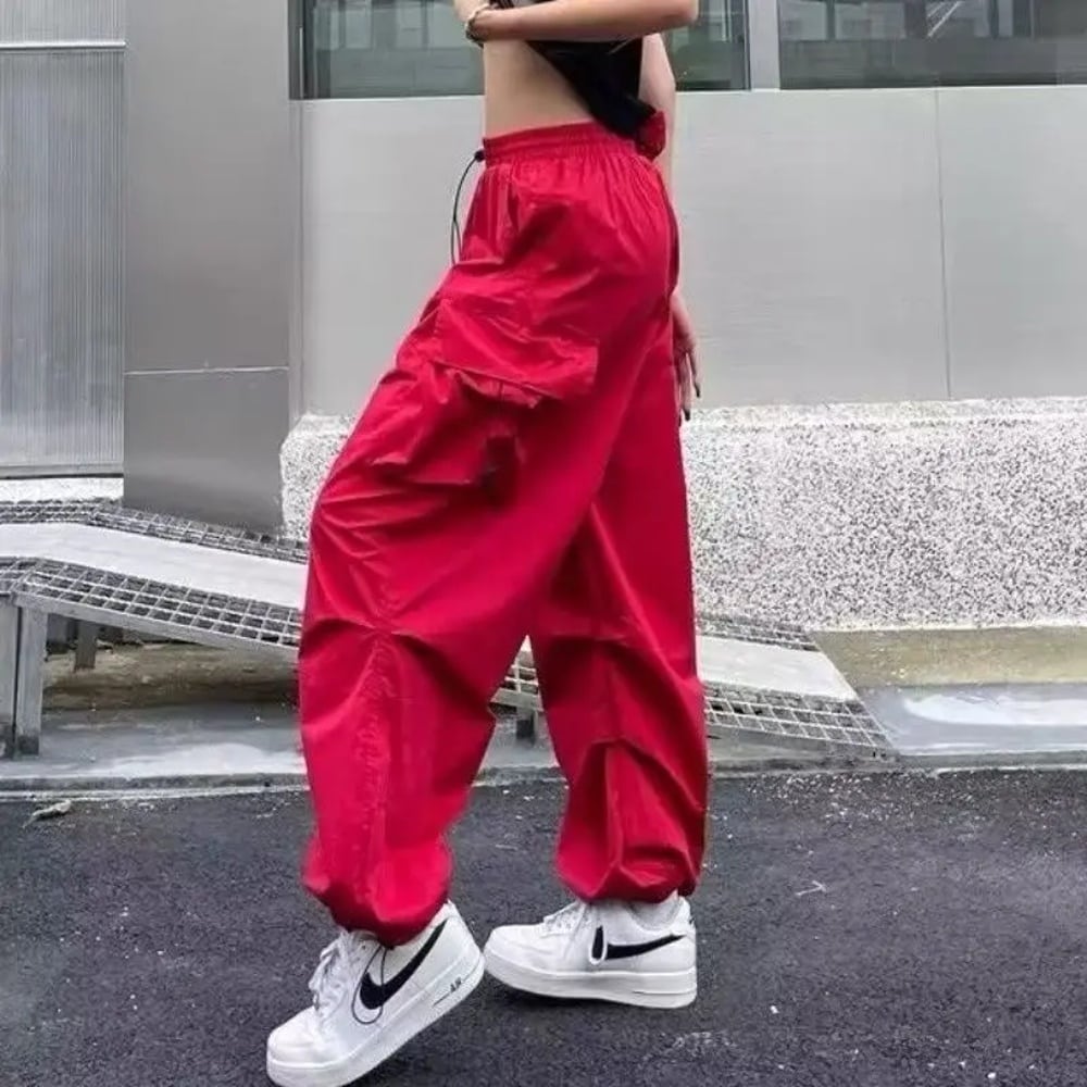 Y2kレディースヴィンテージカーゴパンツ、バギーワイドレッグスウェットパンツ、カジュアルドローストリングポケット、テックファッション、ストリートウェア ボトム ワイドレッグ バギーパンツ T240831222619_01 | Now First Y2kレディースヴィンテージカーゴパンツ、バギーワイドレッグスウェットパンツ、カジュアルドローストリングポケット、テックファッション、ストリートウェア ボトム ワイドレッグ バギーパンツ T240831222619_01 | Now First