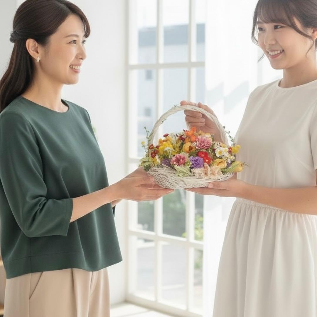 光触媒フラワー「風に揺れる野原」野花のナチュラルバスケット