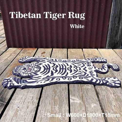 Tibetan Tiger Rug Small White チベタンタイガーラグ スモール ホワイト ラグマット カーペット トラ タペストリー インテリア DETAIL