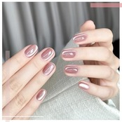 GAOY マグネットネイル ジェルネイル キャッツアイジェル キラキラ 単色*16ml 磁石付き UV・LED対応 ポリッシュタイプ ホログリッター カラージェル（くすみピンク）