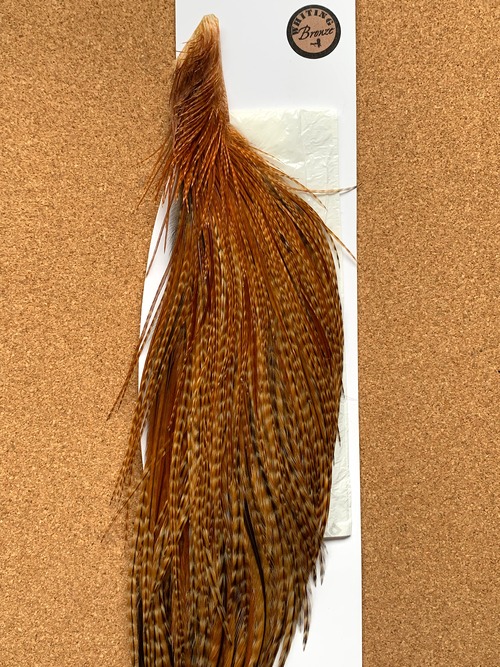 【WHITING】Rooster Cape  Dark Barred Ginger 1/2 スキン ブロンズG