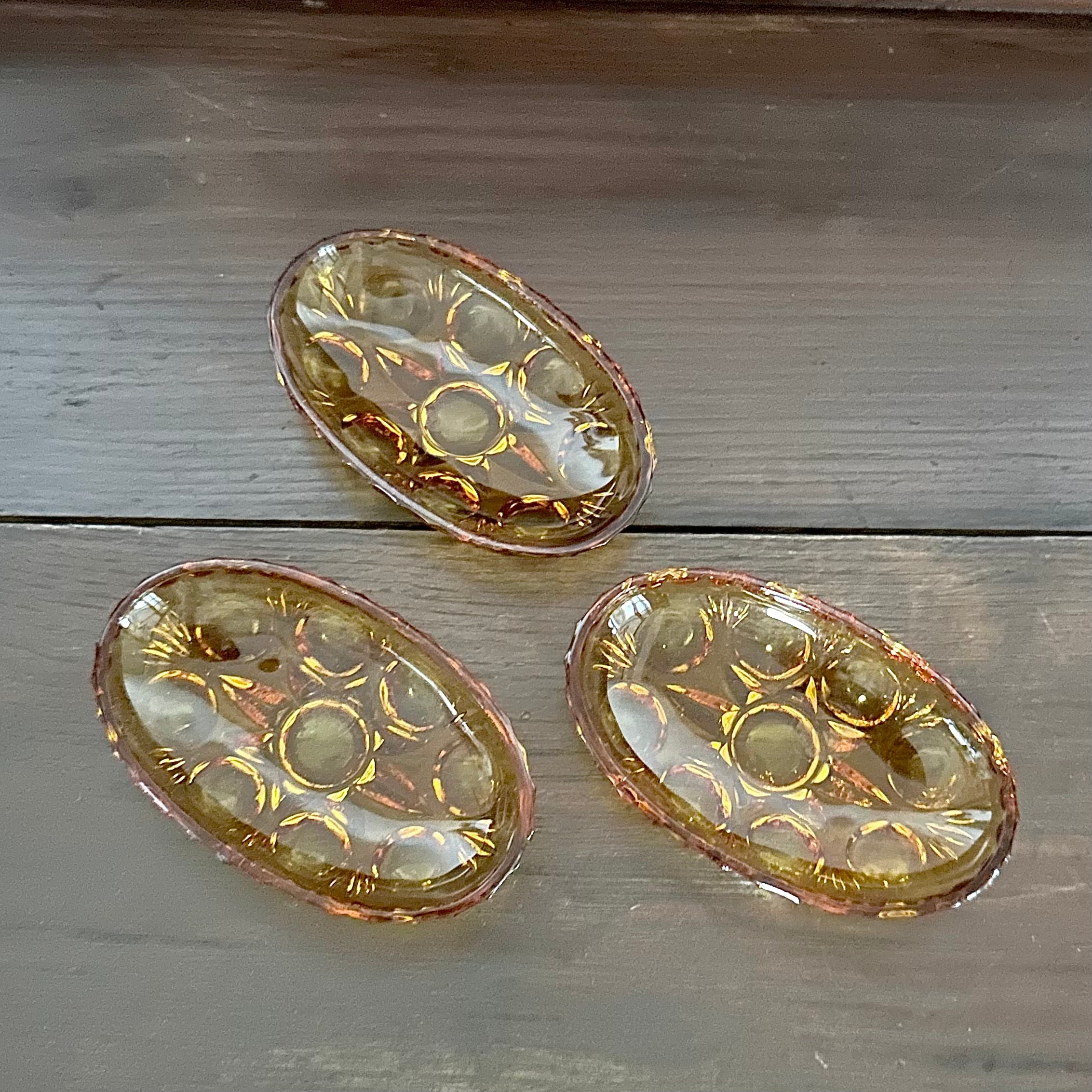 USED品 石塚硝子 アデリア ルック アンバー 小判皿（小）1P | full