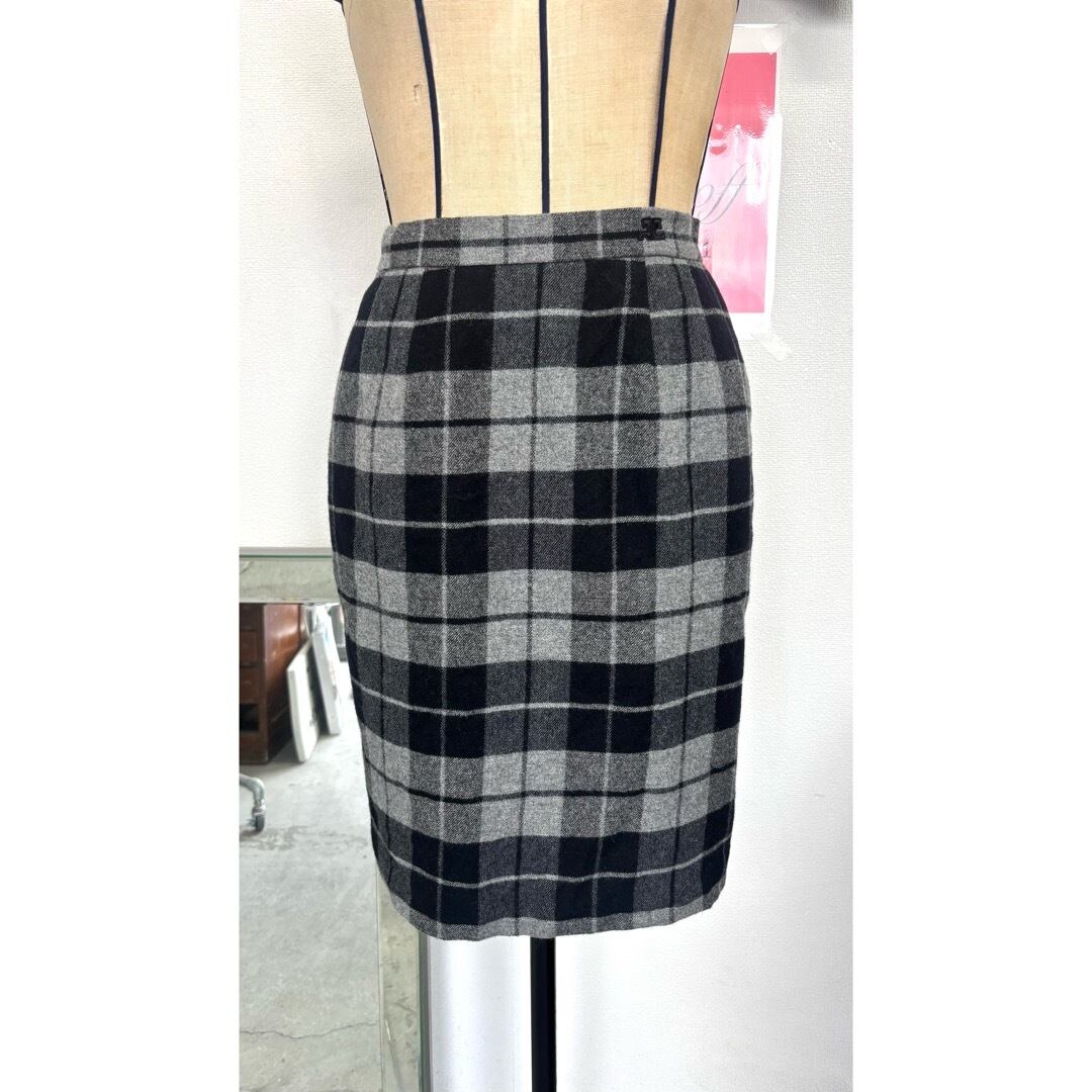 courreges skirt / クレージュ チェック柄スカート #z143 | KAU