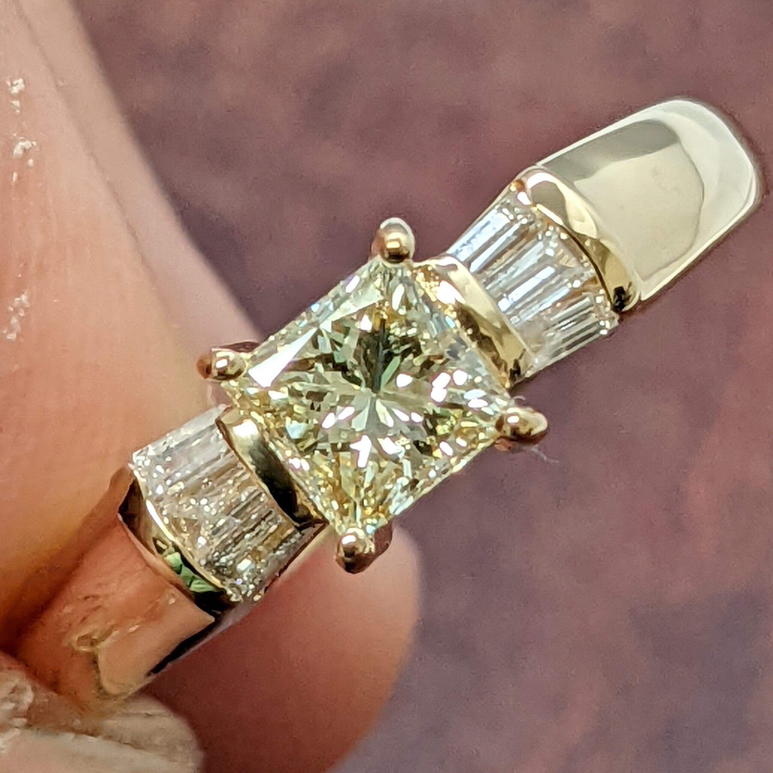 新品 プリンセスダイヤリング 0.15ct K18