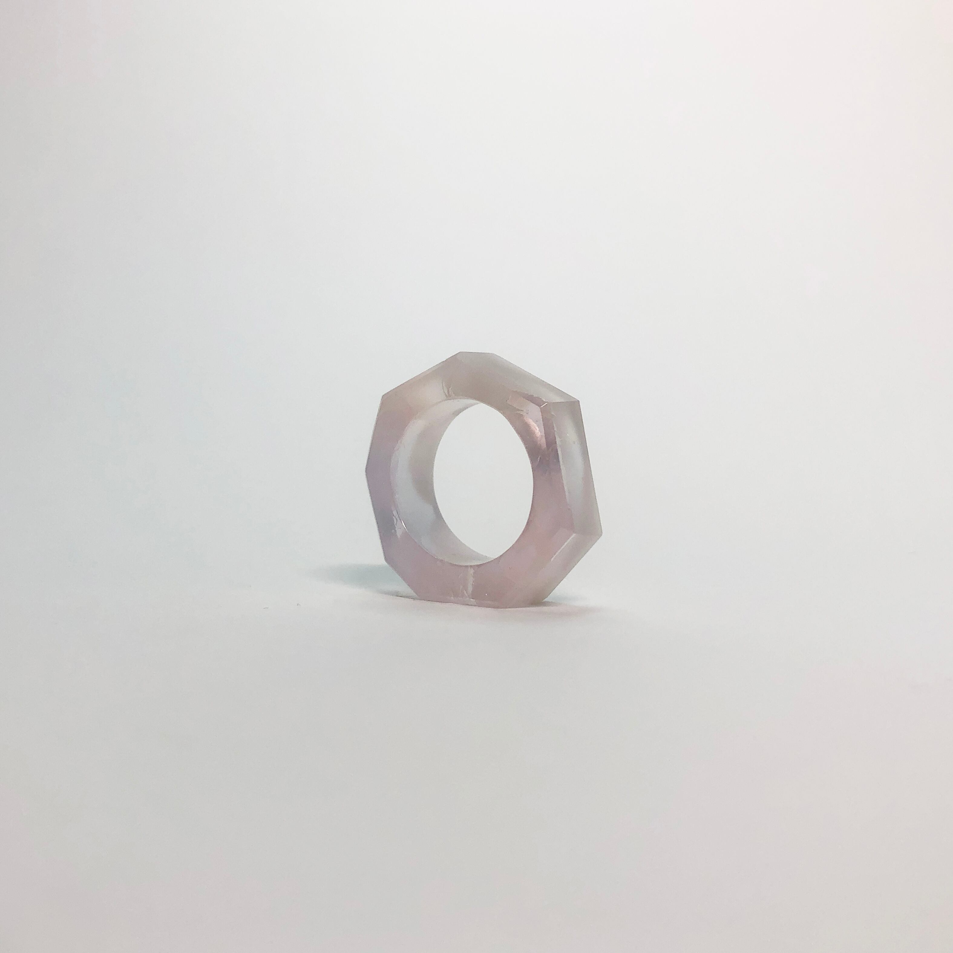 SELF - glass ring - opal 01