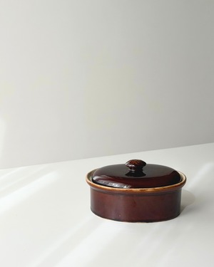 french antique terrine pot　/ 　 ぽってりテリーヌポット