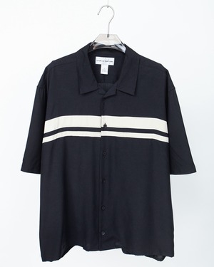 design silk open collar short sleeve shirt