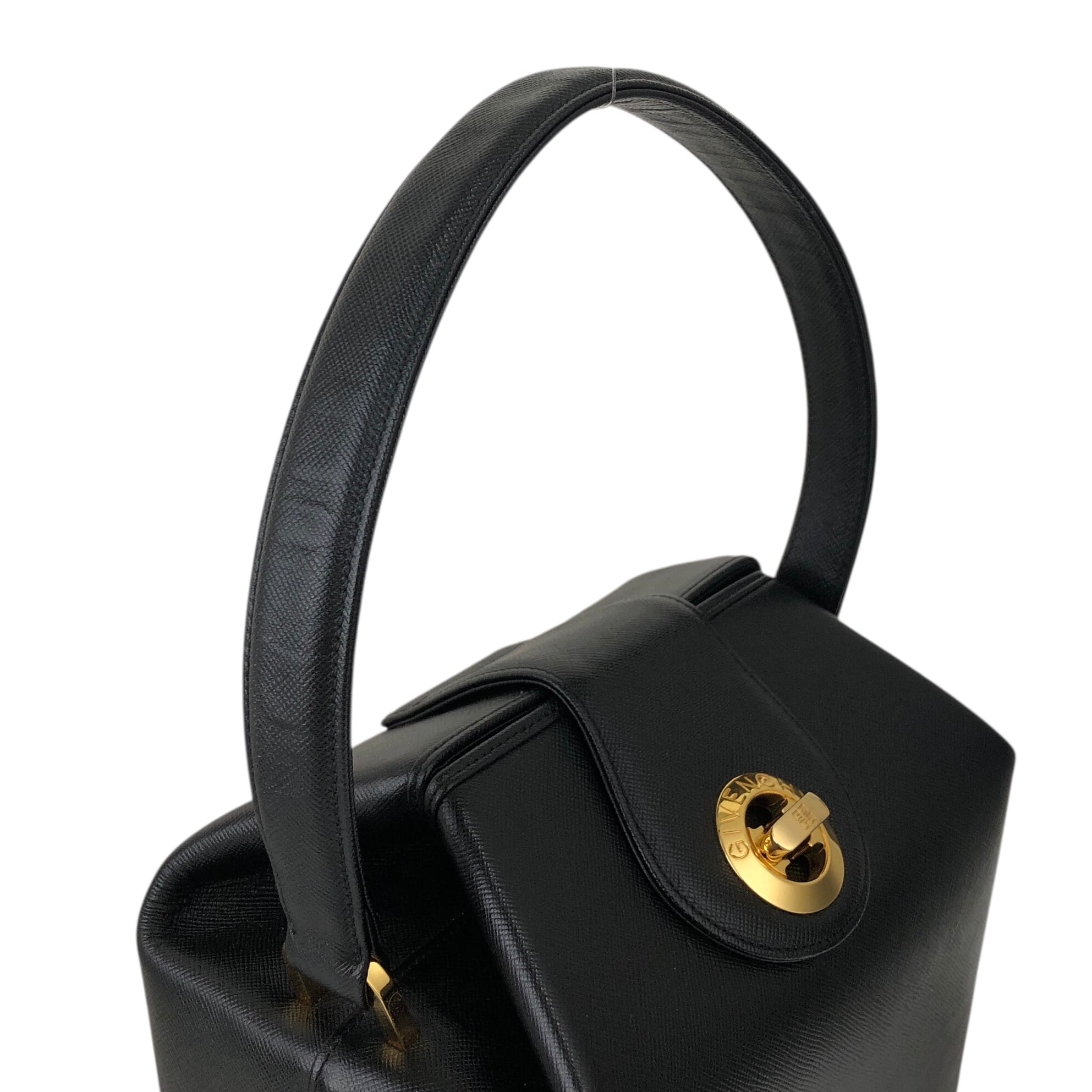 GIVENCHY ジバンシィ ハンドバッグ ブラック ターンロック レザー
