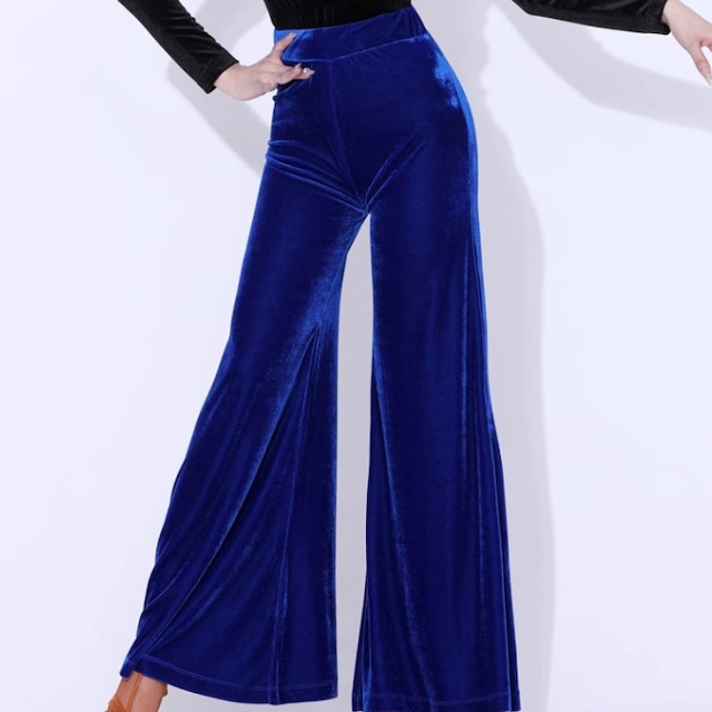 ハイウエスト ワイドレッグ フルレングス パンツ ds1034