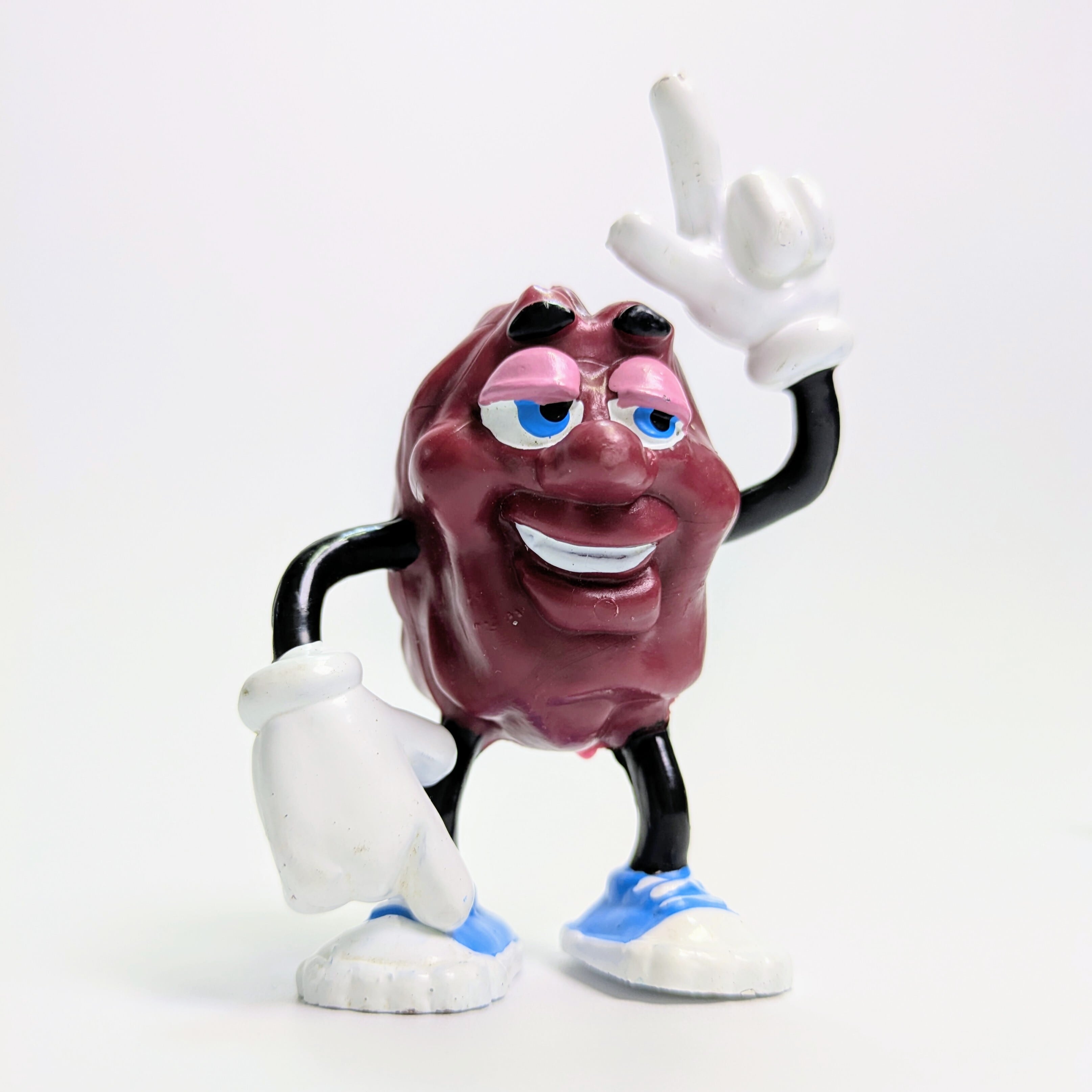 ☆VINTAGE☆【California Raisins(カリフォルニアレーズン)】 1987-1988 Justin X. Grape & Ben Indasun PVC Mサイズ2体SET 〚アメリカン雑貨 アメトイ〛