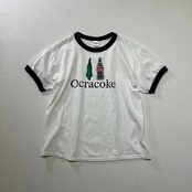 リンガーT　オクラコーラ　Tシャツ　ホワイト　ブラック　L 古着