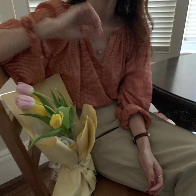 シャツ レディースサマーカジュアルルーズトップス コットン 夏物 ビッグFスモールZ韓国84390091075