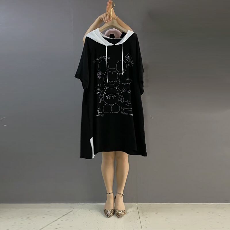 サマードレス ルーズスタイル 大きめサイズ 夏物 ミックスインファッション61940133886