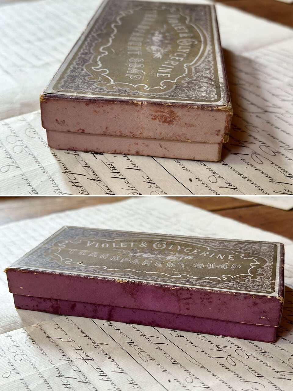 バイオレットの香り 石鹸の紙箱 ソープボックス | Brocante de La