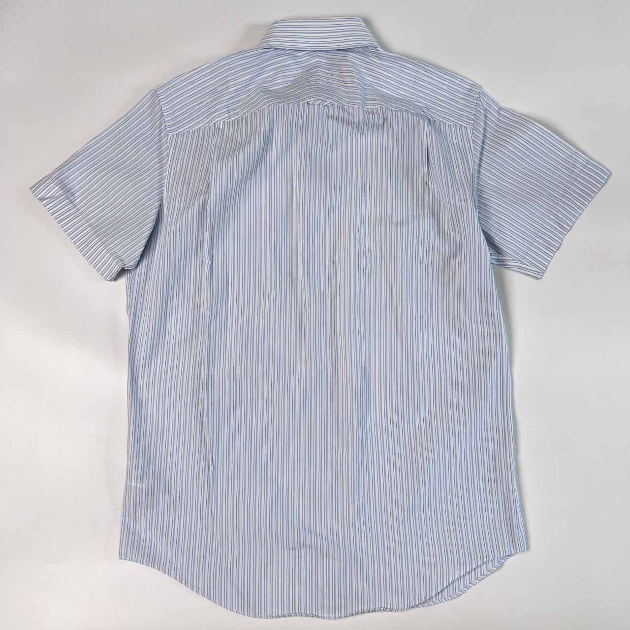 Paul Smith LONDON ポールスミス ストライプ BD ボタンダウン 半袖シャツ M/ブルー系 メンズ