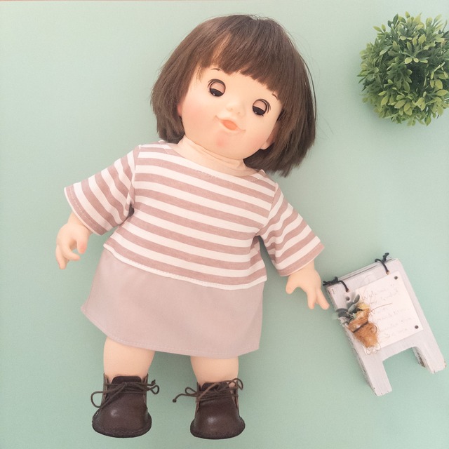 トレーナーワンピース服（ピンク）ぽぽちゃん