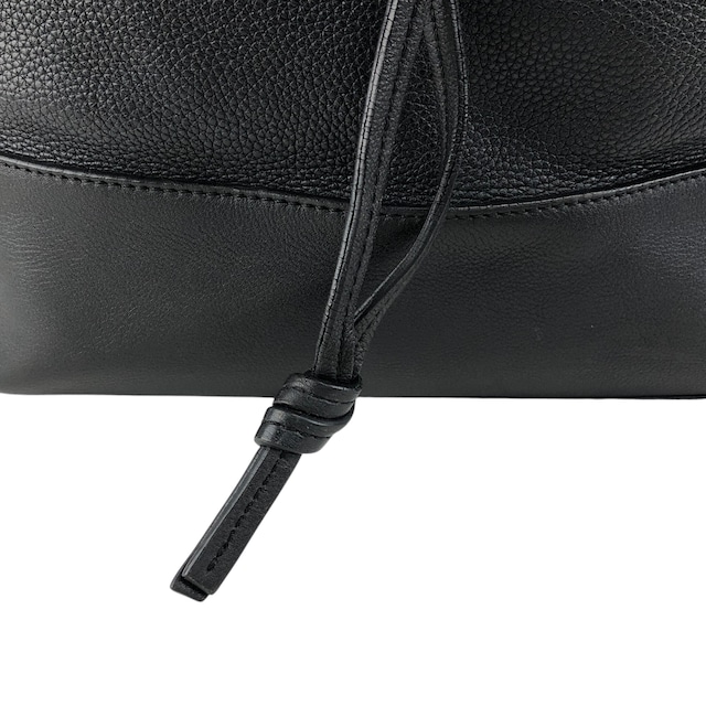 LOEWE ロエベ ショルダーバッグ ブラック アナグラム レザー 巾着 vintage ヴィンテージ オールド kwnn6u