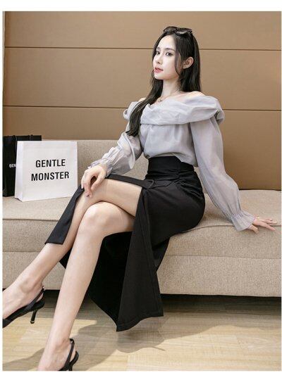 THINGSTHATMATTER ブラックタイトロングスカート 予約]リネンライクZIPスリットタイトスカート/ブラック – Lumier